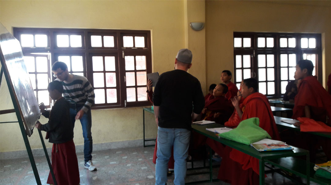 Volunteers at Teaching Buddhist Monastery