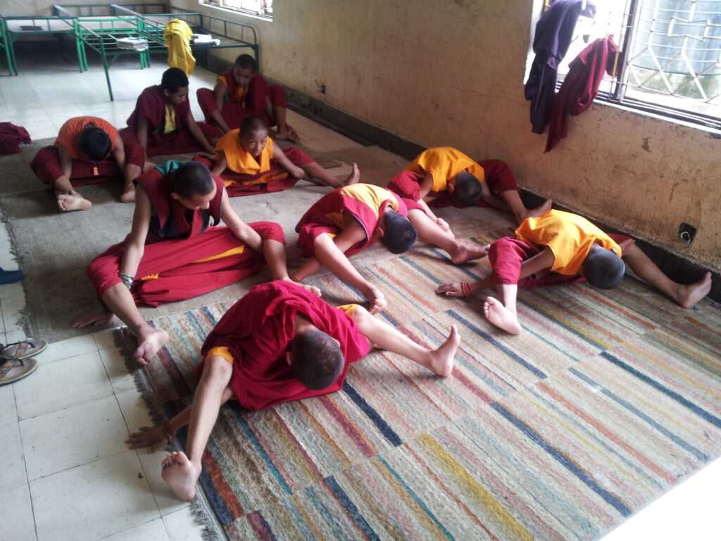 yoga at monastery