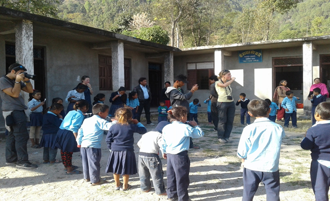 Volunteer of VIN conducting total sanitaion program at school of jitpurphedi