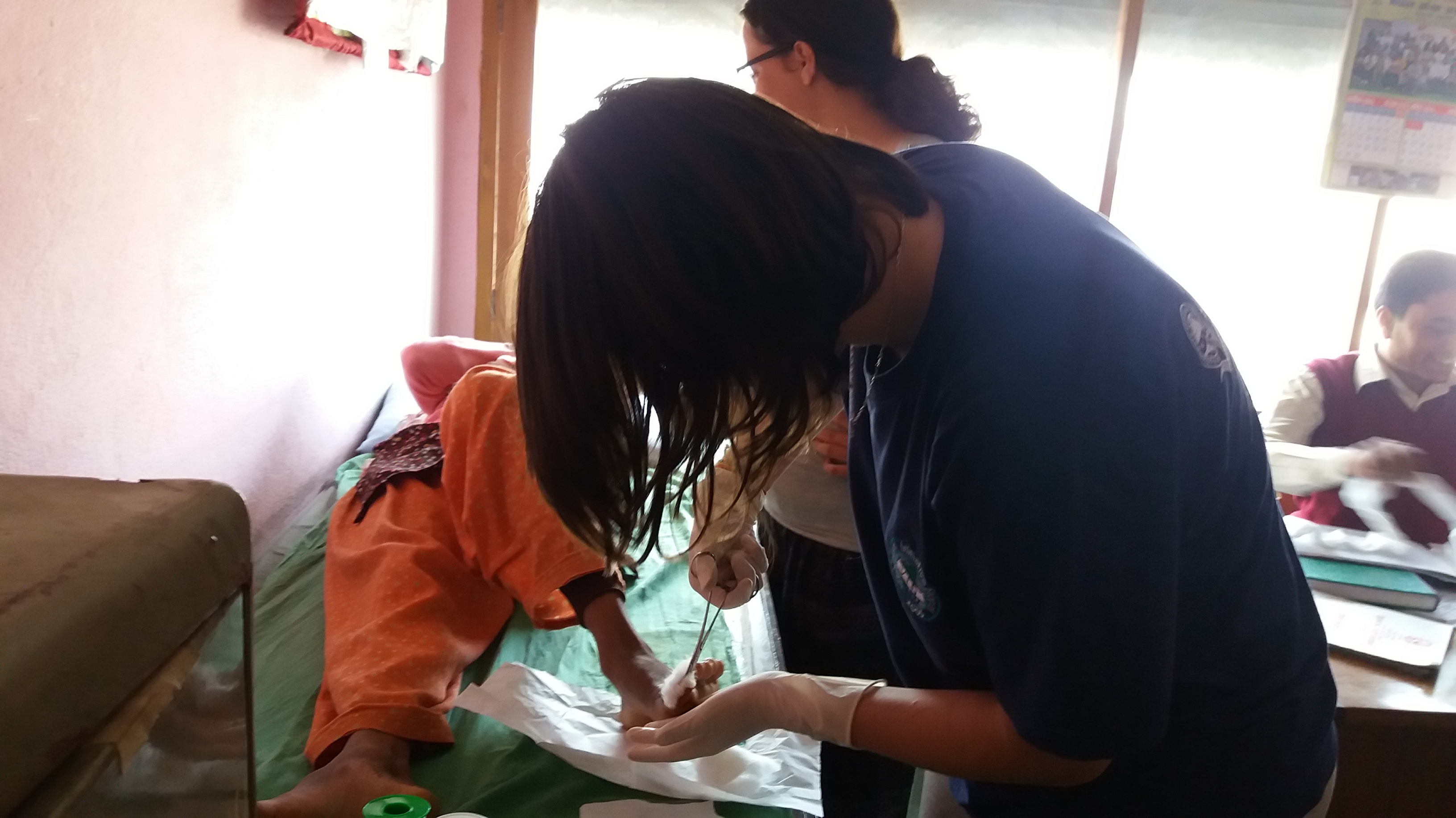 VIN's health volunteer providing free medical checkup in Kavresthali