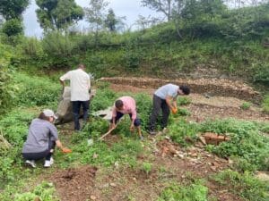 Volunteers conducting wildlife monitoring in Nepal