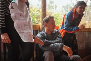 Disaster management volunteers conducting emergency response training in Nepal