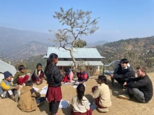 Intern filming a documentary in Nepal
