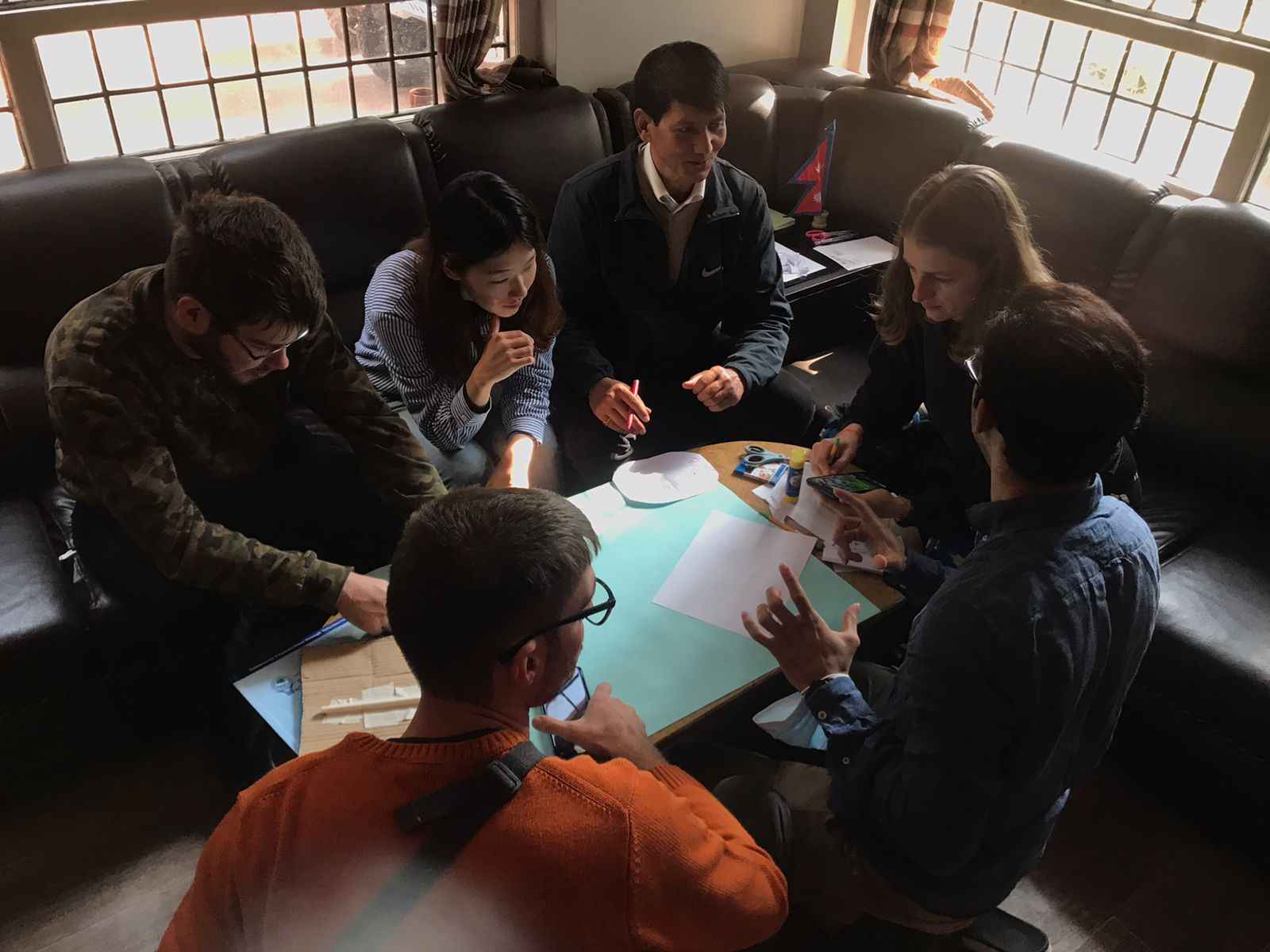 Volunteer helping organize a community festival in Nepal