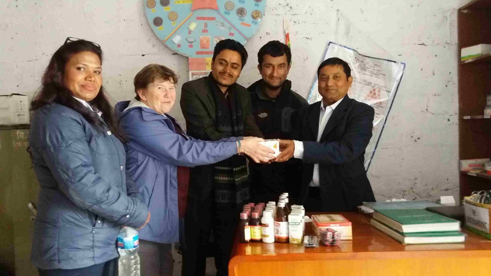 Medical students educating villagers during outreach in Nepal