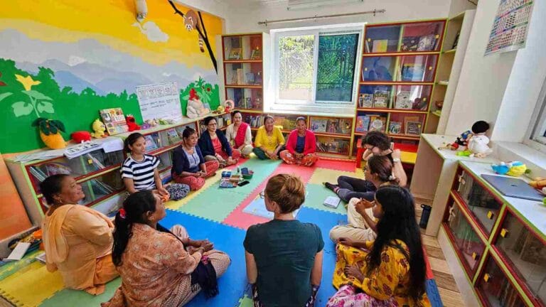 Nepali women leading community health seminars