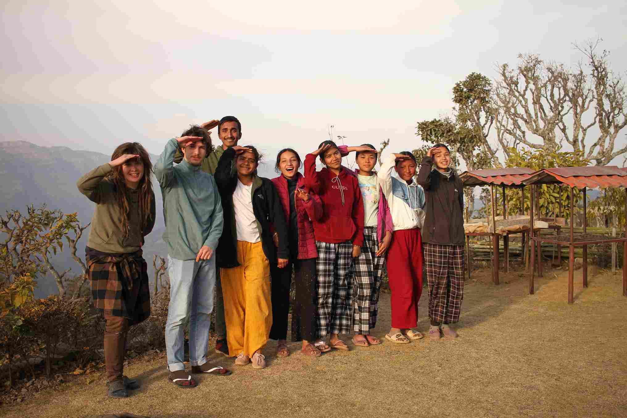 Life skills workshop led by international volunteer in Okhaldhunga