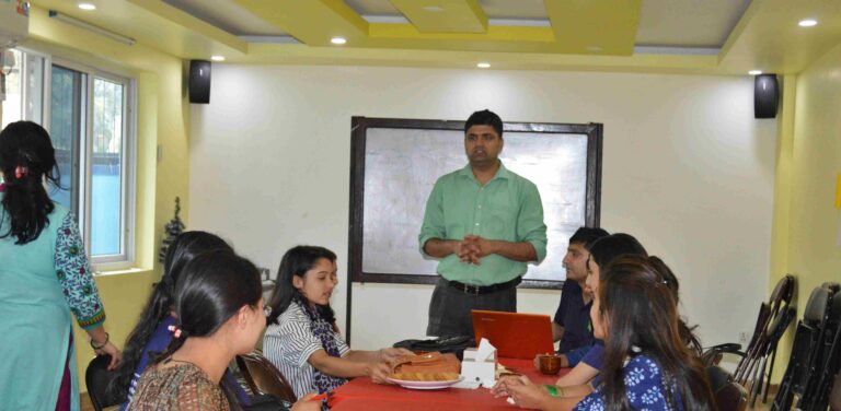 Volunteer and student interaction